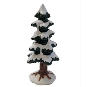 Vintage Lemax Dickensvale Porcelain Pine Tree 7" Village Collection 1995
